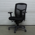 Black Mesh High Back Adjustable Rolling Task Chair w Arms